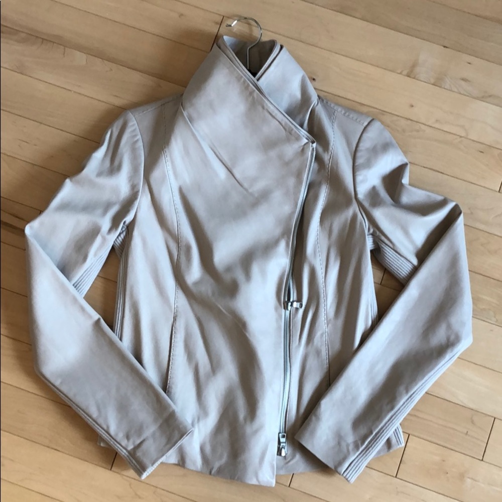 Vince cream leather jacket
